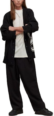 Camiseta Unisex Blanca Y-3 Logo y Rayas Trim Crewneck HZ8871 Details for Camiseta Unisex Blanca Y-3 Logo y Rayas Trim Crewneck HZ8871