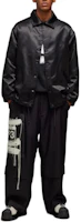 Lookbook Y-3 Logo Printed Coach Jacket Black Unisex Long Sleeve Relaxed Fit JN4883