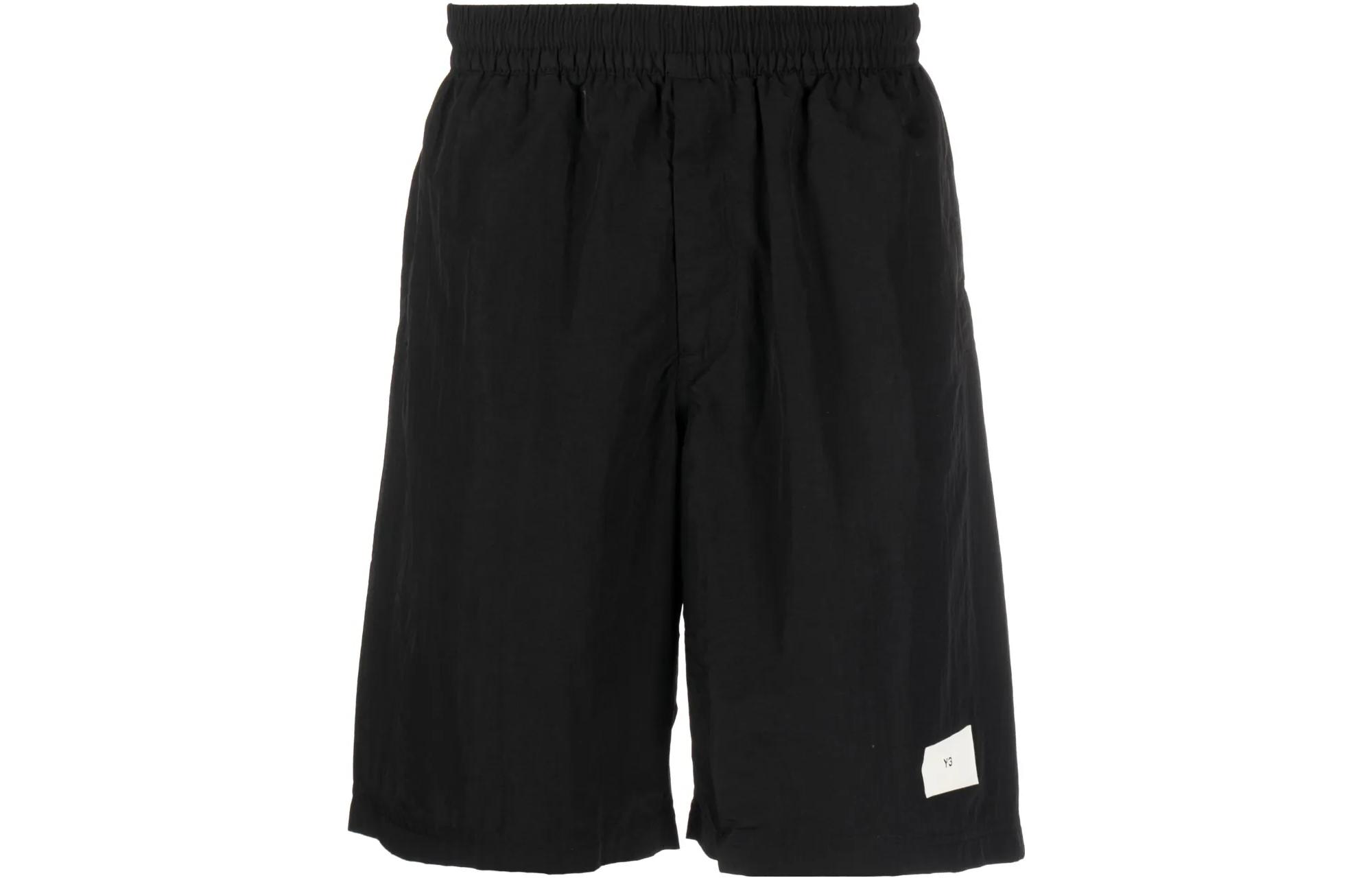 Y-3 Logo Printed Straight Shorts Men’s Black H63016
