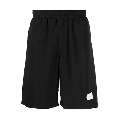 Y-3 Logo Printed Straight Shorts Men’s Black H63016