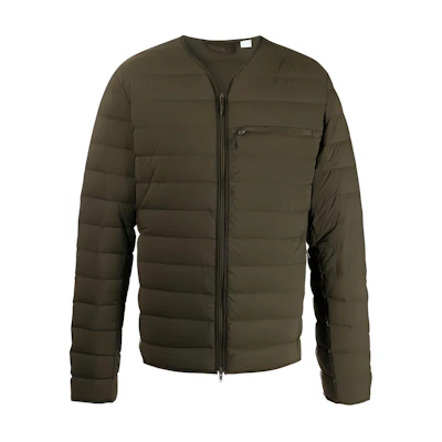 Y-3 Logo Puffer Jacket Olive Green Full-Zip GV4175