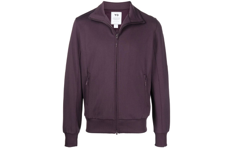Y-3 Logo Purple Solid Polo Collar Jacket HB3382