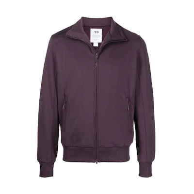 Y-3 Logo Purple Solid Polo Collar Jacket HB3382