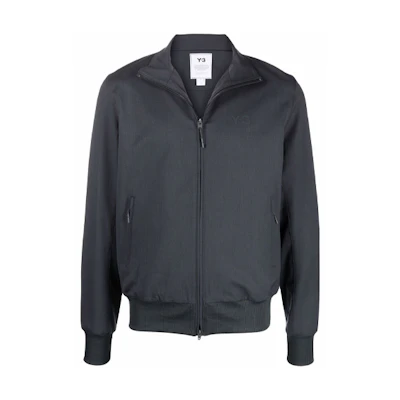Y-3 Logo Solid Color Zip-Up Jacket Unisex - Gray HB3415