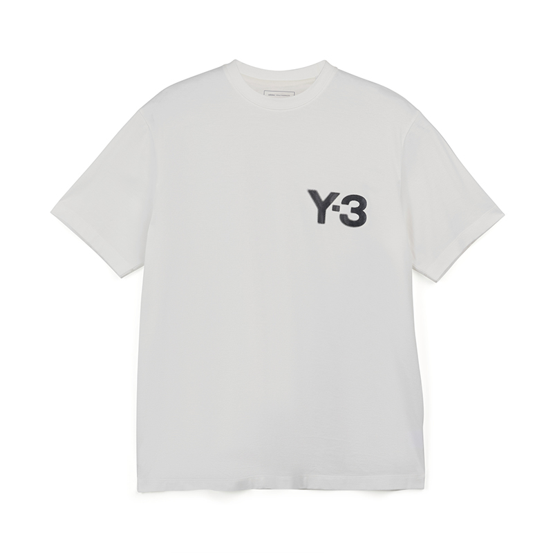 Order Y-3 標誌短袖圓領T恤 白色 男女款。 JE9281