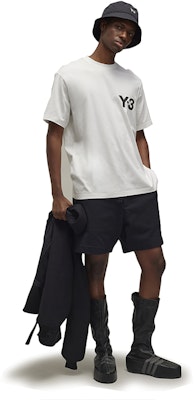 Y-3 Logo SS Tee Unisex Crewneck Short Sleeve T-Shirt White. JE9281 Purchase Y-3 Logo SS Tee Unisex Crewneck Short Sleeve T-Shirt White. JE9281