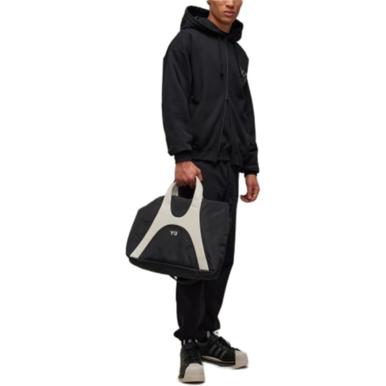 Purchase Y-3 黑色拉链连帽衫 男女同款休闲连帽夹克毛衣. JE9278