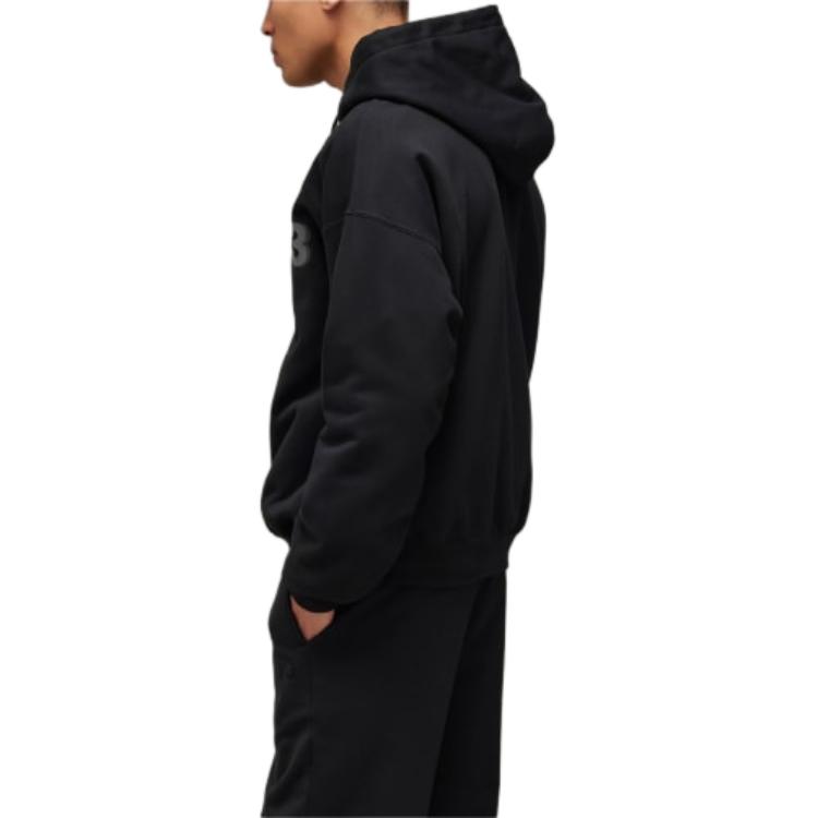 Details for Y-3 黑色拉链连帽衫 男女同款休闲连帽夹克毛衣. JE9278
