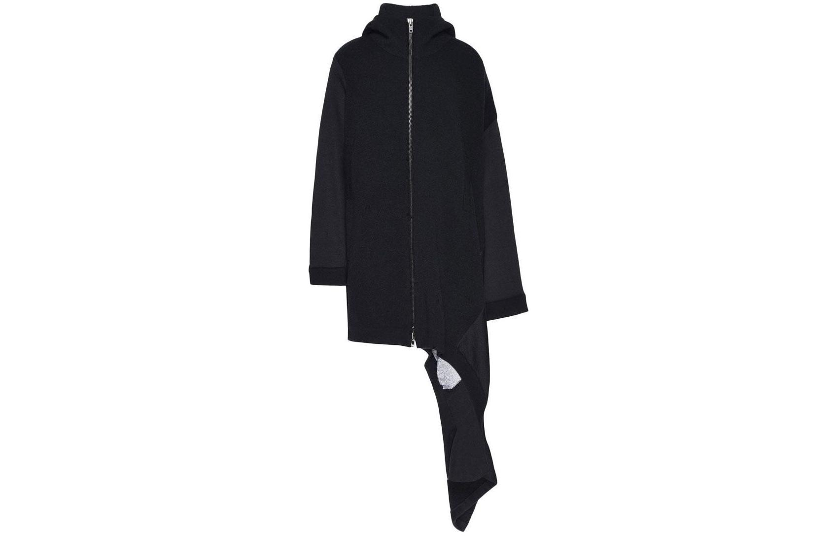 Y-3 Logo Zip-Up Hoodie Jacket Unisex Black DP7705