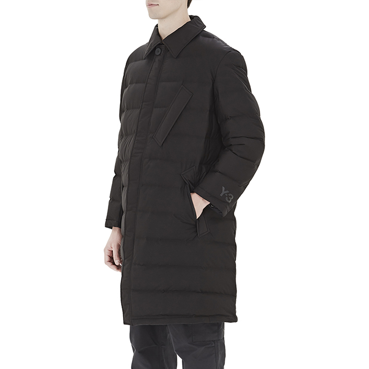 Shop Y-3 Long Winter Puffer Jacket Black Casual Sportswear FJ0437