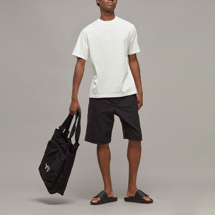 Details for Y-3 Loose Fit Black Shorts with Logo Print H63031
