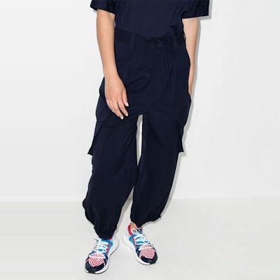 Y-3 ルーズフィット 無地 ワイドレッグ カジュアルパンツ GV2795 Shop Y-3 ルーズフィット 無地 ワイドレッグ カジュアルパンツ GV2795