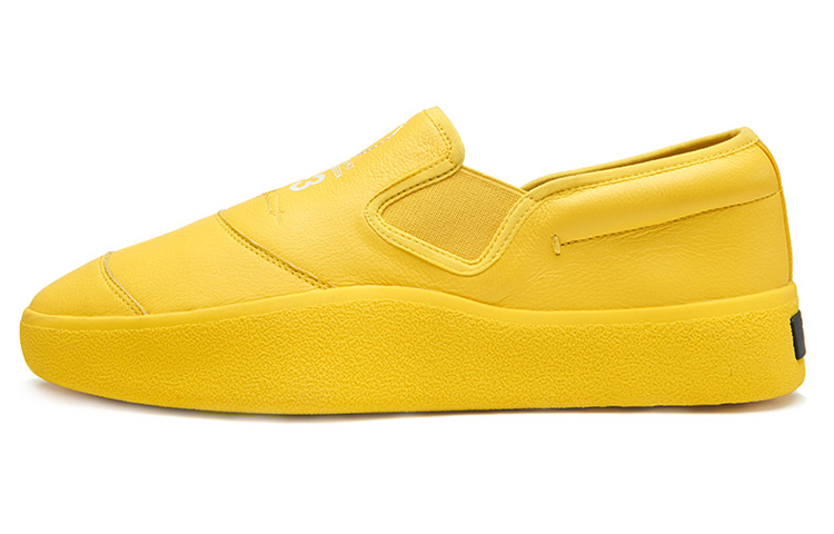 Buy Y-3 鞋黃色皮革圓頭套腳休閒運動鞋