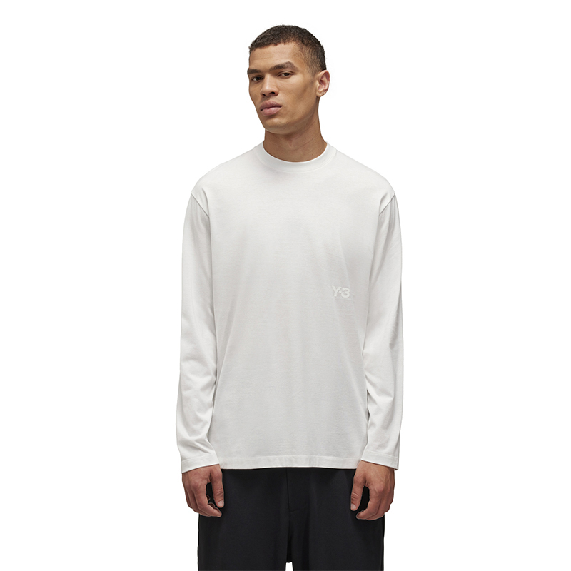 Y-3 LS Tee Unisex White Comfortable Casual T-Shirt. 51-JD9832