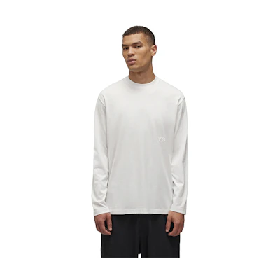 Y-3 LS Tee Unisex White Comfortable Casual T-Shirt. 51-JD9832