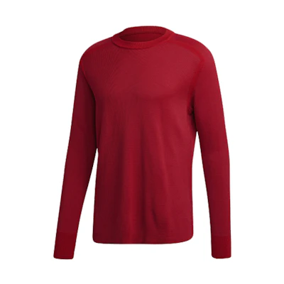 Y-3 M Classic Knit Crew Sweatshirt Red Long Sleeve Pullover FM1156