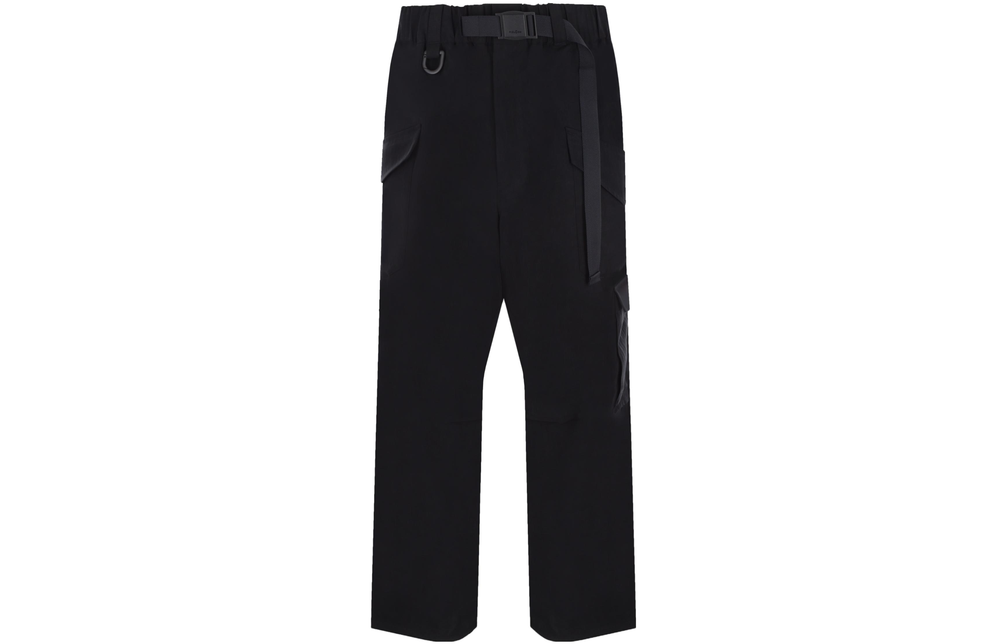 Y-3 Men’s Black Straight-Leg Cargo Pants with Mid-Rise and Utility Pockets H63080