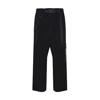 Y-3 Men’s Black Straight-Leg Cargo Pants with Mid-Rise and Utility Pockets H63080