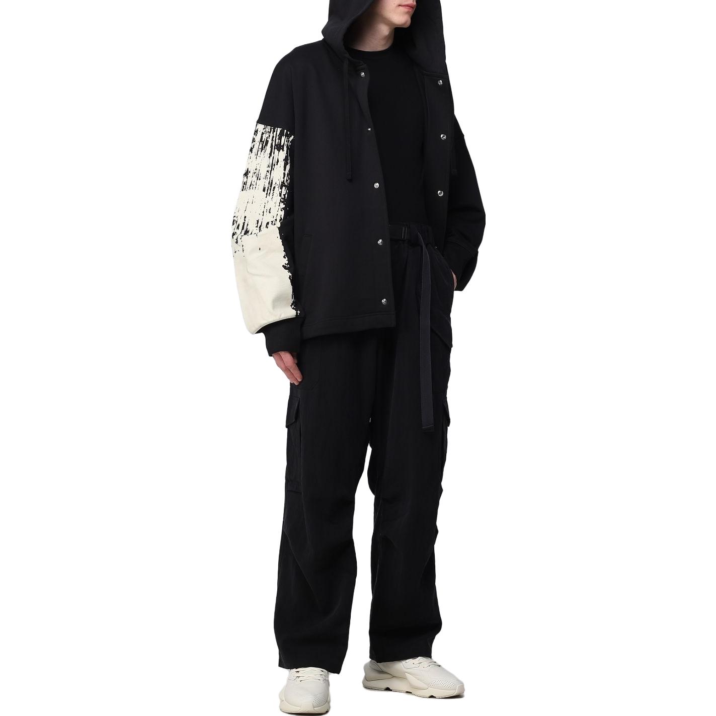 Shop Seluar Kargo Hitam Lelaki Y-3 dengan Potongan Lurus, Mid-Rise & Poket Utiliti. H63080