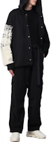 Shop Y-3 Men’s Black Straight-Leg Cargo Pants with Mid-Rise and Utility Pockets H63080
