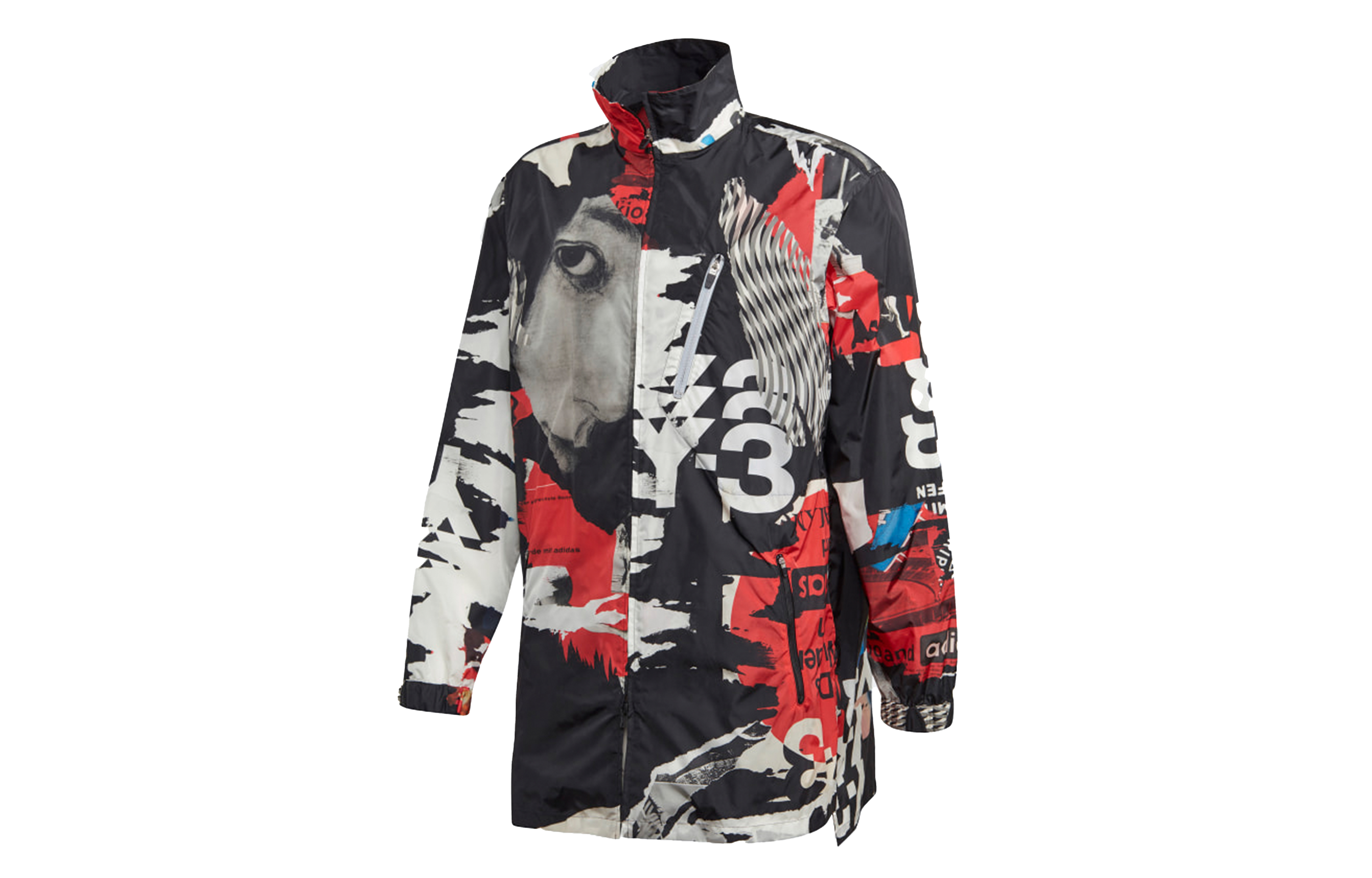 Y-3 Men’s Graffiti Print Loose Fit Jacket Multi-Colored GK4375