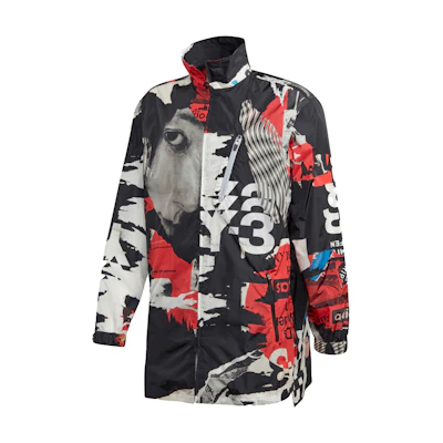 Y-3 Men’s Graffiti Print Loose Fit Jacket Multi-Colored GK4375