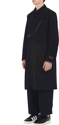 Y-3 울 코트 블랙 미드 렝스 캐주얼 스타일 GK4383 Shop Y-3 울 코트 블랙 미드 렝스 캐주얼 스타일 GK4383