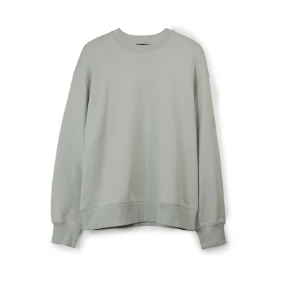 Y-3 Minimal Ribbed Pullover Sweatshirt Unisex Light Grey Casual Sweater. IP7694