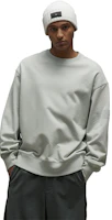 Shop Y-3 極簡羅紋灰色休閒男女款圓領長袖毛衣。 IP7694