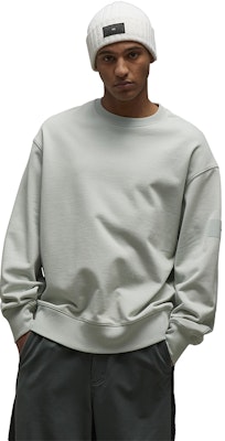 Y-3极简罗纹圆领套头衫 男女同款浅灰休闲毛衣. IP7694 Shop Y-3极简罗纹圆领套头衫 男女同款浅灰休闲毛衣. IP7694