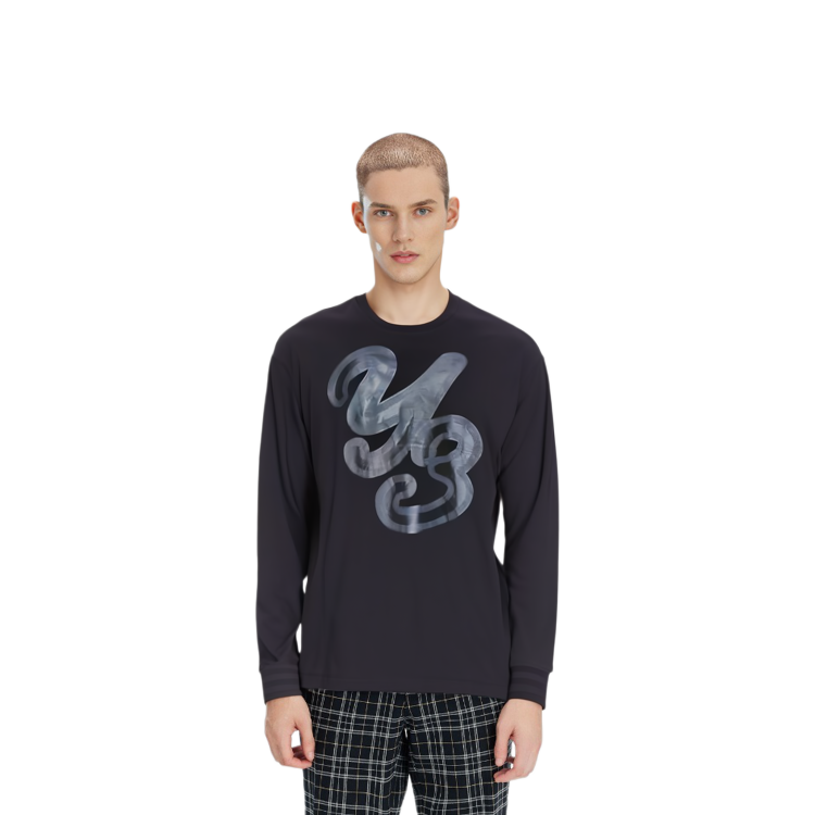 Shop Camiseta Negra Minimalista de Moda Y-3 IQ2146