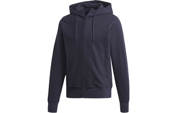 Y-3 Minimalist Logo Zip Hoodie Jacket Navy Blue FN3365