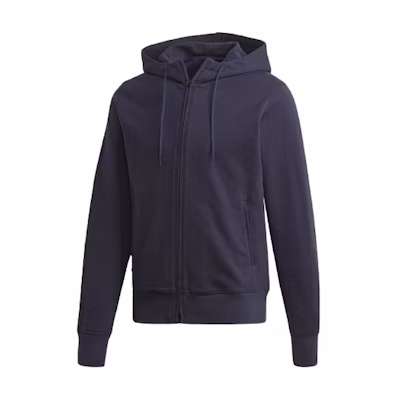 Y-3 Minimalist Logo Zip Hoodie Jacket Navy Blue FN3365
