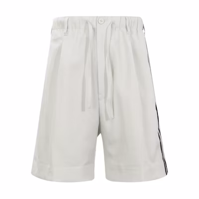 Y-3 Minimalist Mid-Waist 3-Stripes Logo Shorts Unisex Light Grey IA1665