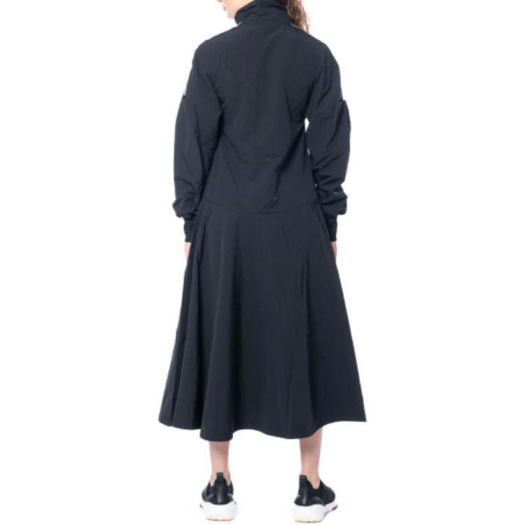 Details for Y-3 Navy Blue Embroidered Zip-Up Long Sleeve Mid-Length Dress IL2066