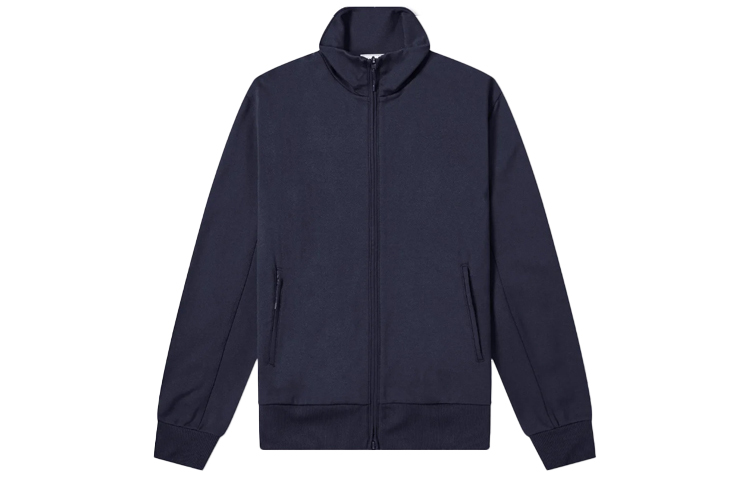 Order Y-3 Navy Blue Stand Collar Long Sleeve Zip Jacket FN3377
