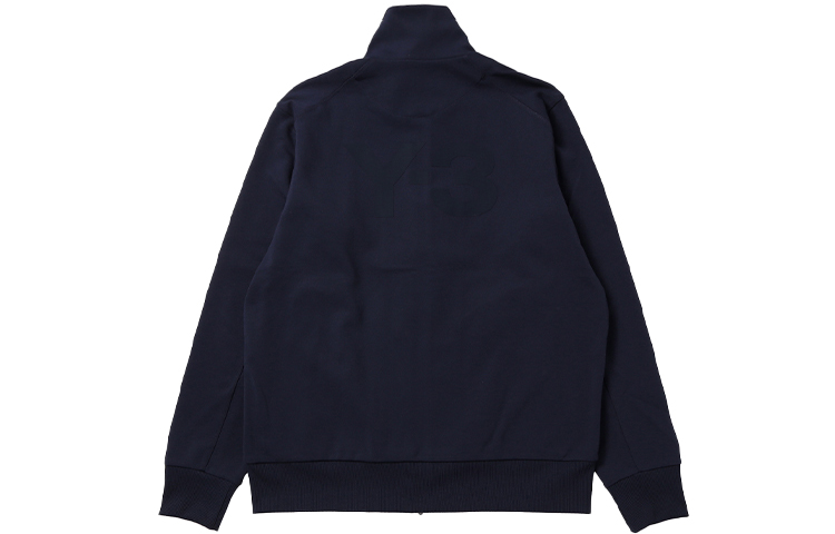 Lookbook Y-3 Navy Blue Stand Collar Long Sleeve Zip Jacket FN3377