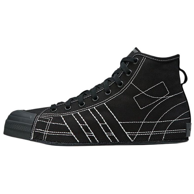 Y-3 Nizza High Canvas Sneakers Black Durable Comfortable Casual Shoes IH2554 Black