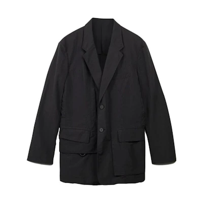 Y-3 Nylon Crinkle Suit Jacket Unisex Black H63047