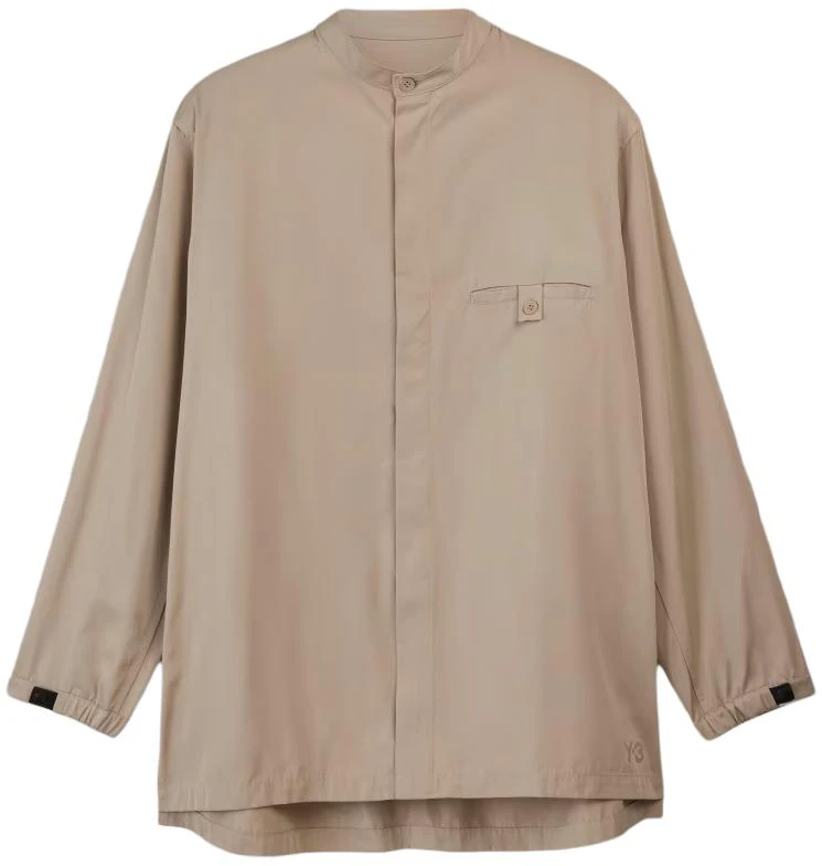 y-3-nylon-twill-overshirt-beige-half-turtleneck-loose-jacket-iv-8022