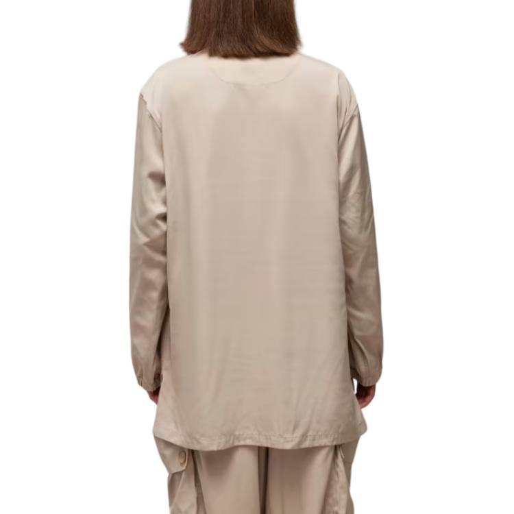 Purchase Sobrecamisa Beige de Nylon Twill Y-3 Cuello Semi-Alto Chaqueta Suelta. IV8022