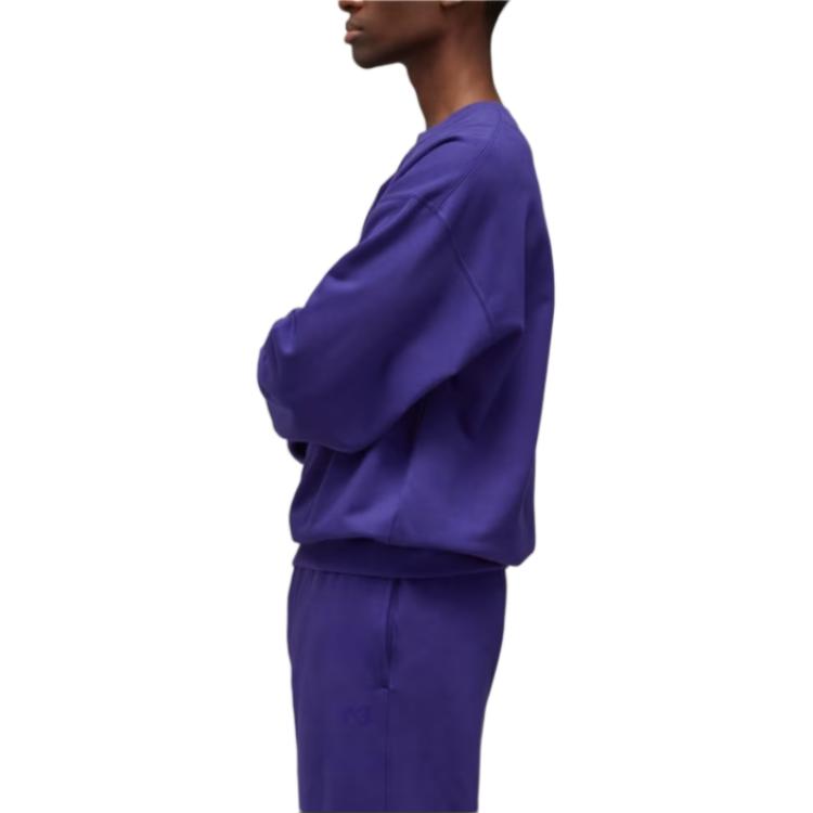 Purchase Y-3 寬鬆圓領長袖男女款運動衫 學院紫色款式。 JD9801