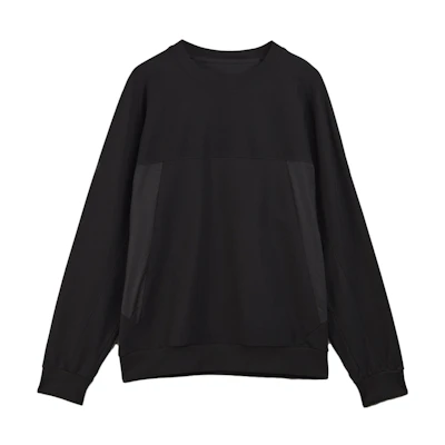 Y-3 Patchwork Crewneck Sweatshirt Unisex - Black H63029