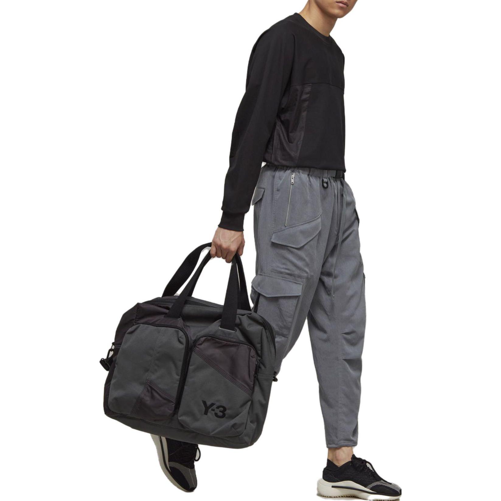 Lookbook Y-3 拼接圆领卫衣 男女款 - 黑色 H63029