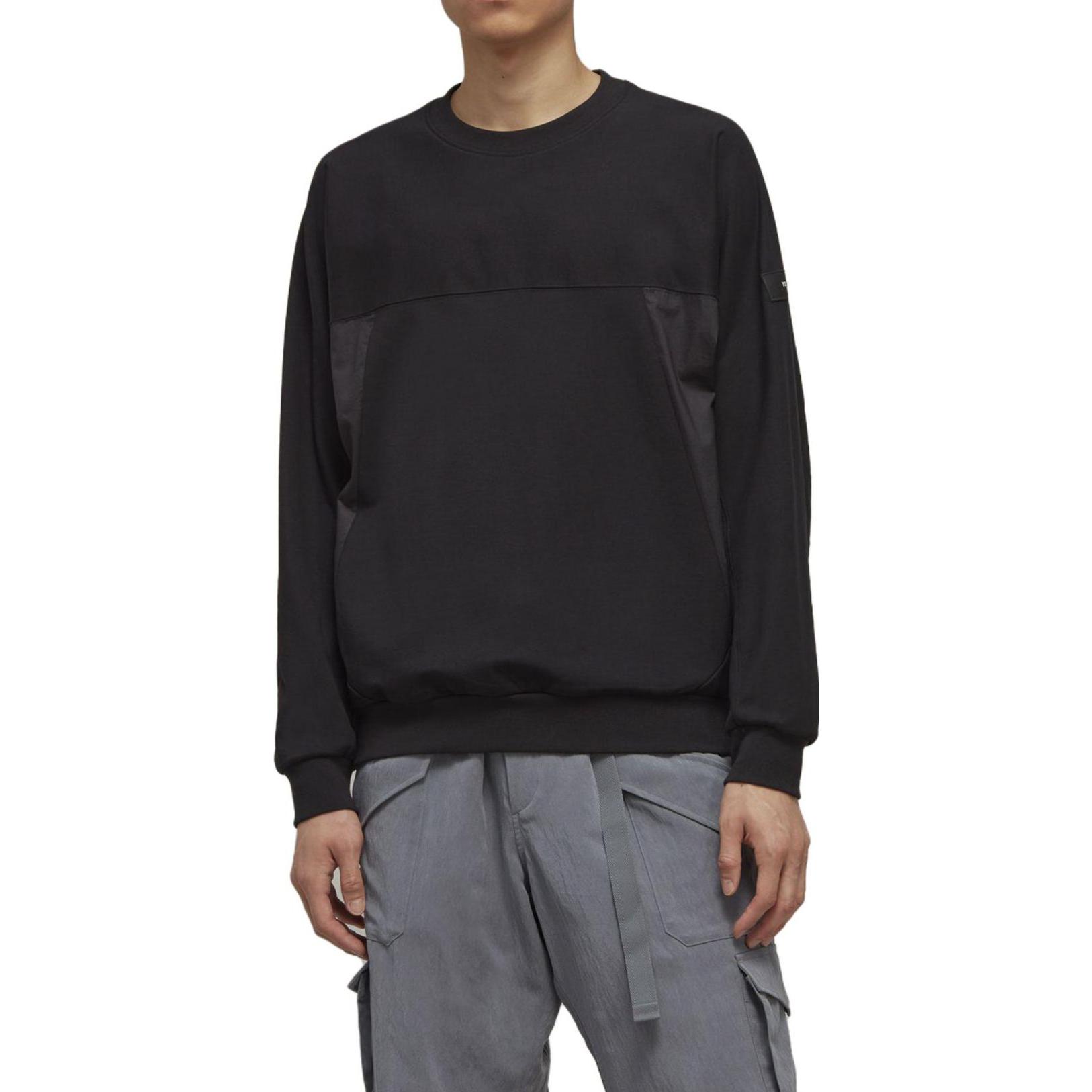 Shop Y-3 拼接圆领卫衣 男女款 - 黑色 H63029