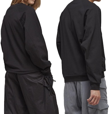 Y-3 拼接圆领卫衣 男女款 - 黑色 H63029 Sizing Y-3 拼接圆领卫衣 男女款 - 黑色 H63029