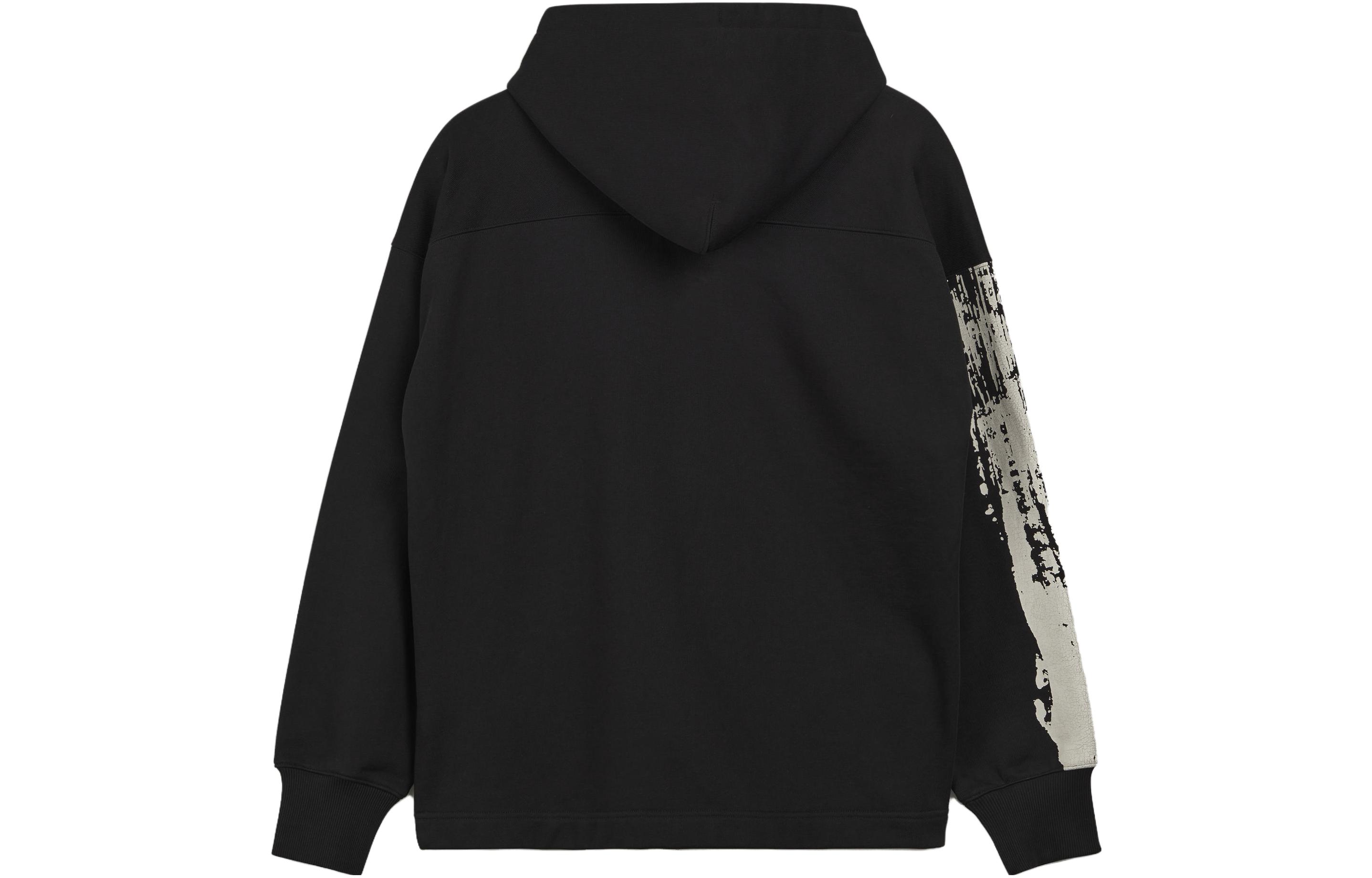 Y-3 Patterned Print Colorblock Hoodie Unisex Black. H44810 圖 3