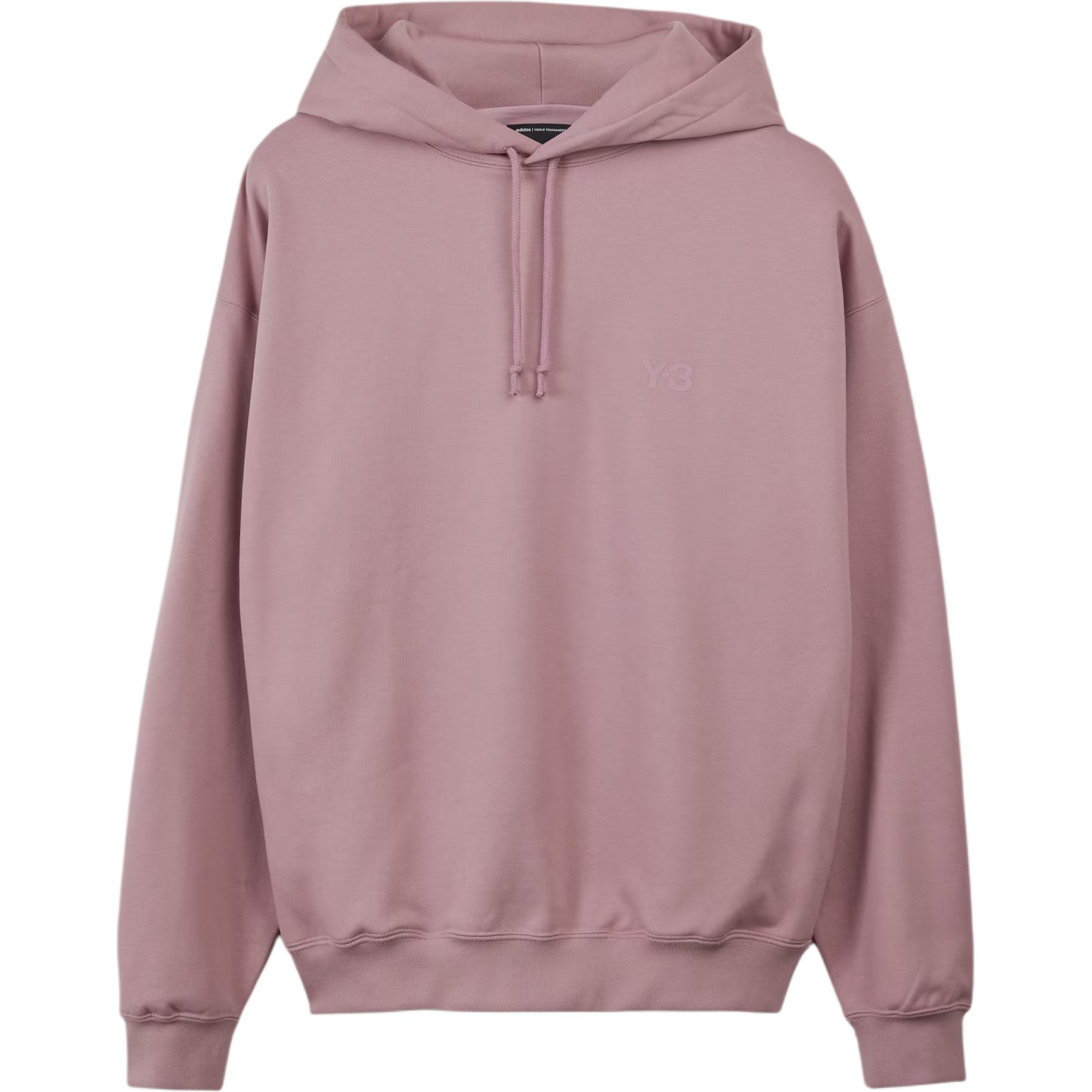 Y-3 Pink Oversized Hoodie Unisex Pullover with Drawstring. JD9819