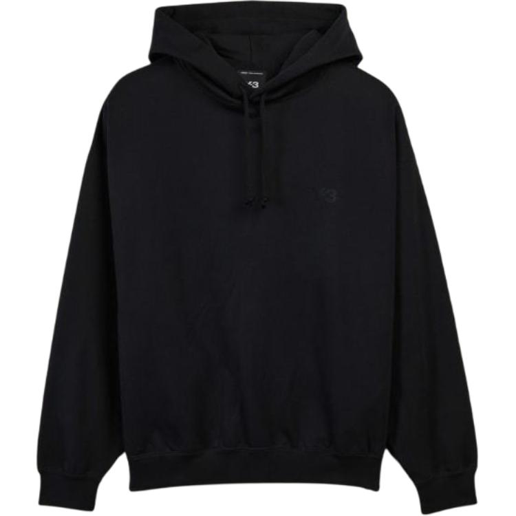Order Y-3 Plain Drawstring Long Sleeve Hoodie  Black. IW0078