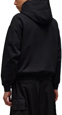 Y-3 Plain Drawstring Long Sleeve Hoodie Black. IW0078 Details for Y-3 Plain Drawstring Long Sleeve Hoodie Black. IW0078